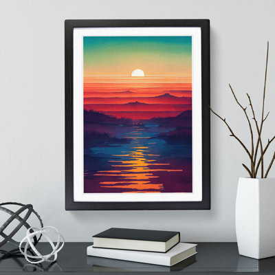 Sunset over Mountains - Wall Art