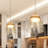 Roma 1-Light LED Glass Pendant Light with Adjustable Height