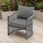 Méridienne d'extérieur, fauteuil d'appoint tissé pour patio avec coussin-1395759461