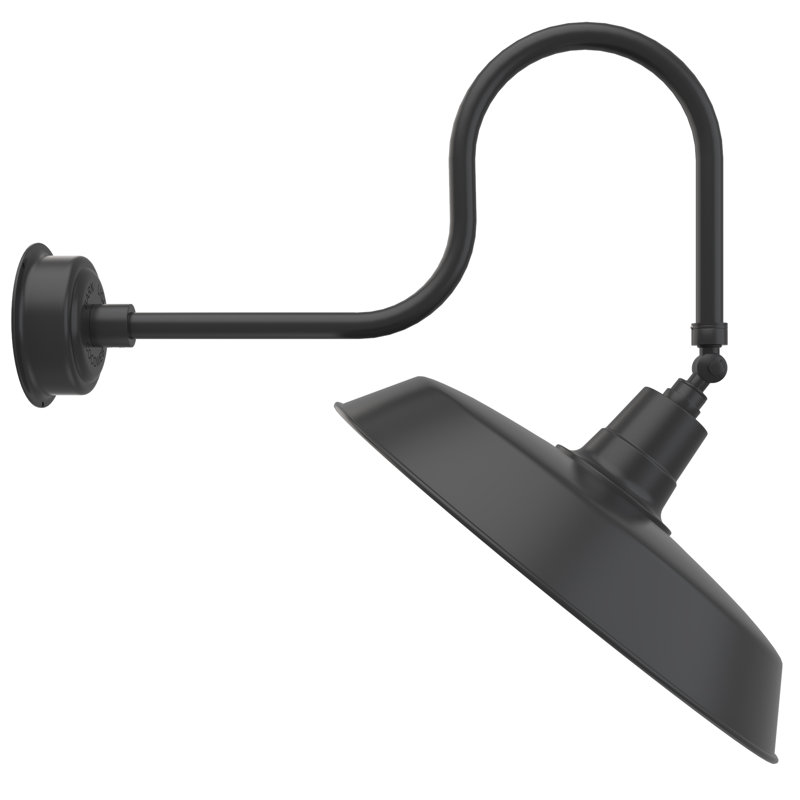 Luminaire de grange d’extérieur à del oldage, Noir mat