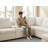 Pull-Out Sofa With Storage Chaise, Upholstered Couch With Console-1756161630