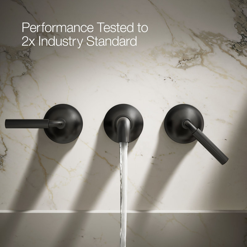 Tone Wall-Mount Bathroom Sink Faucet Trim, Matte Black
