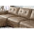 Modern Leather 6-Piece Classic U shaped Sleeper Sectional with Two Large Ottomans Chaise-1777925691