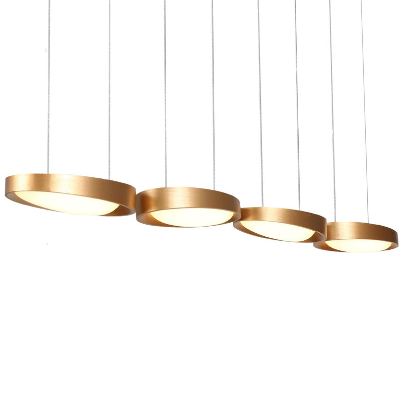 Luminaire suspendu linéaire à DEL 4 lumières pour îlot de cuisine