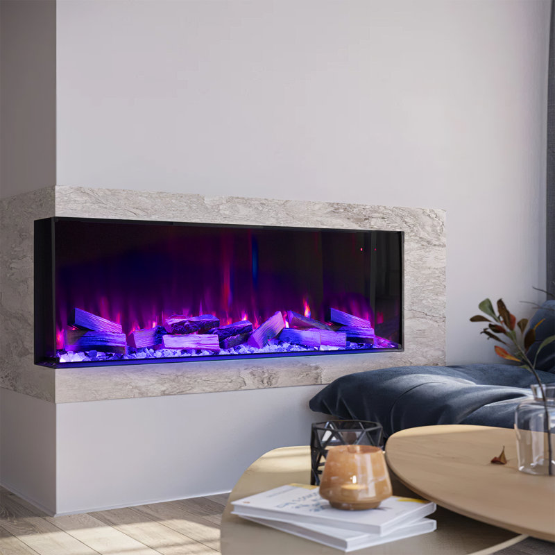 Symple Stuff 150cm W Black Electric Fireplace with 5120 BTU