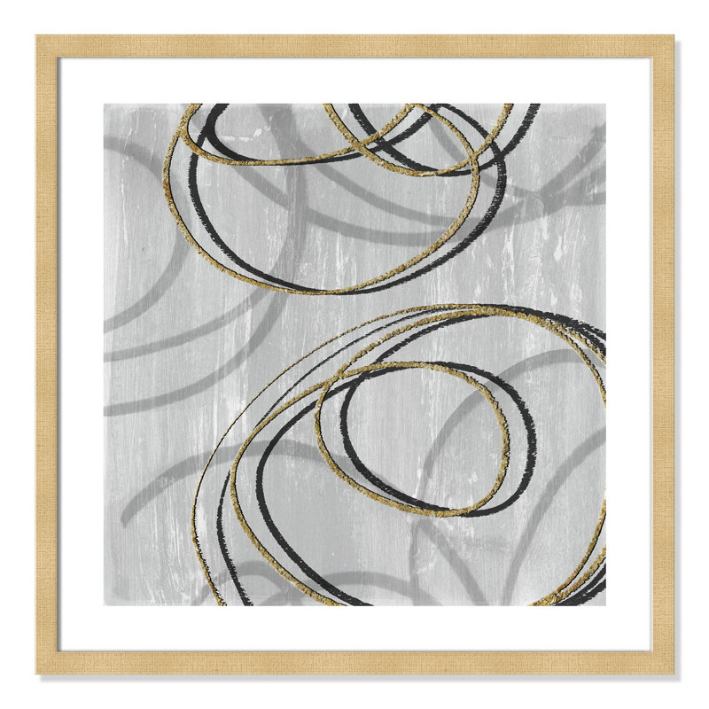 Éléments en mouvement - impression encadrée, Champagne, H 28 po x l 28 po x P 2 po