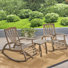 Ensemble de conversation en bois massif pour 2 personnes Maddox