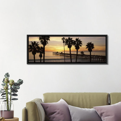 " Silhouette Of A Pier, San Clemente Pier, Los Angeles County, California, USA #3 " by Panoramic Images