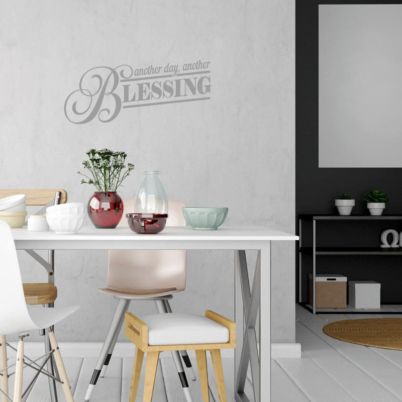 Adhésif décoratif citation inspirante, Argent, H 9,5 po x l 22 po