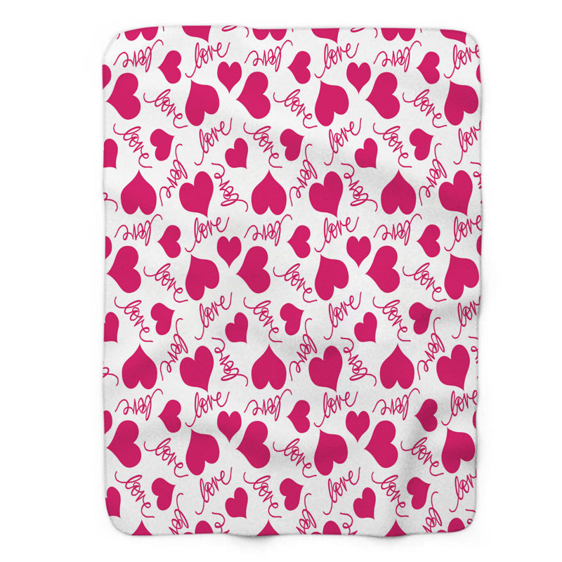 Heartfelt Pink - 1 pièce Sherpa Premium, Grand lit
