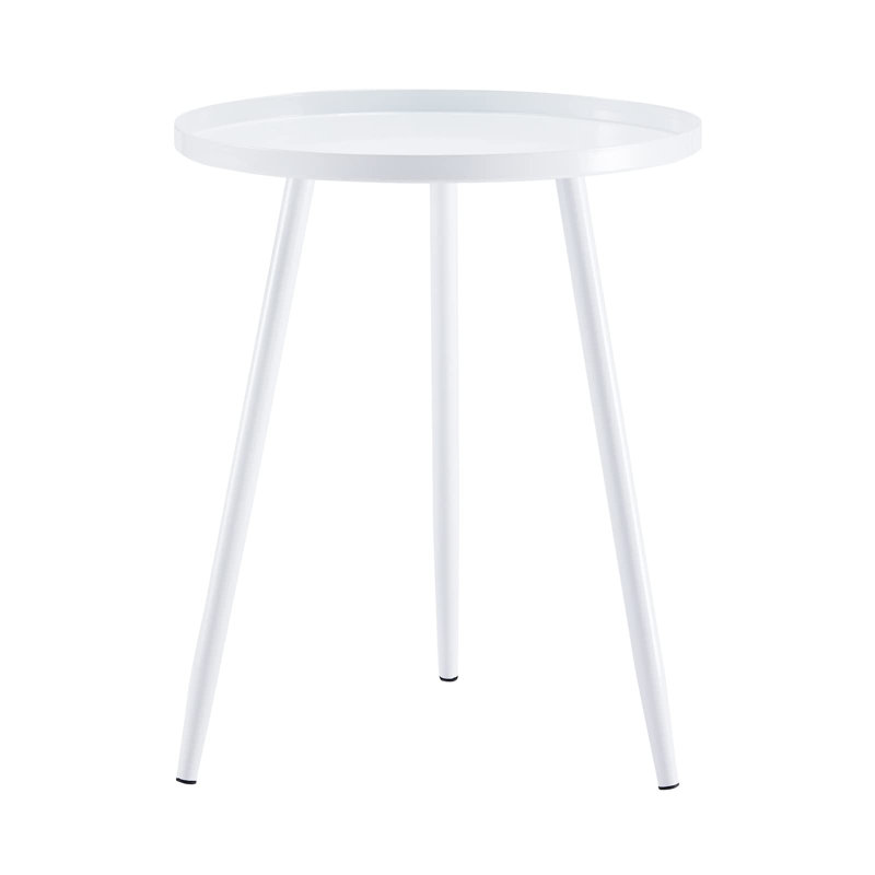 Floodwood Tray Top End Table, White