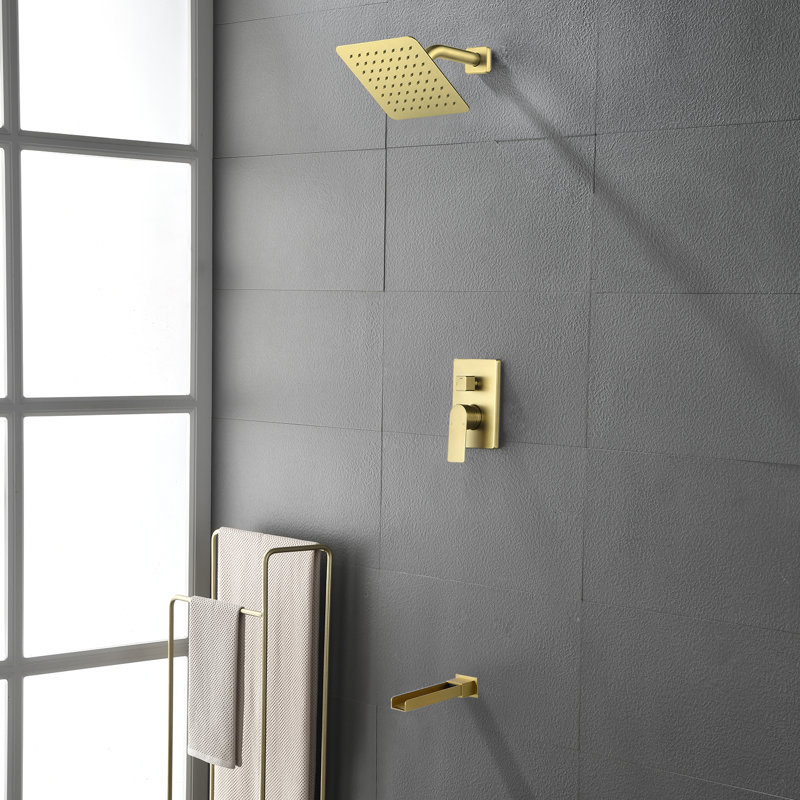 Bath And Shower Faucet Trim, Or brossé