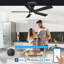 Ventilateur de plafond intelligent avec télécommande, ensemble d'éclairage, fonctionne avec l'assistant Google et Amazon Alexa, raccourci Siri.-372487883-394624704