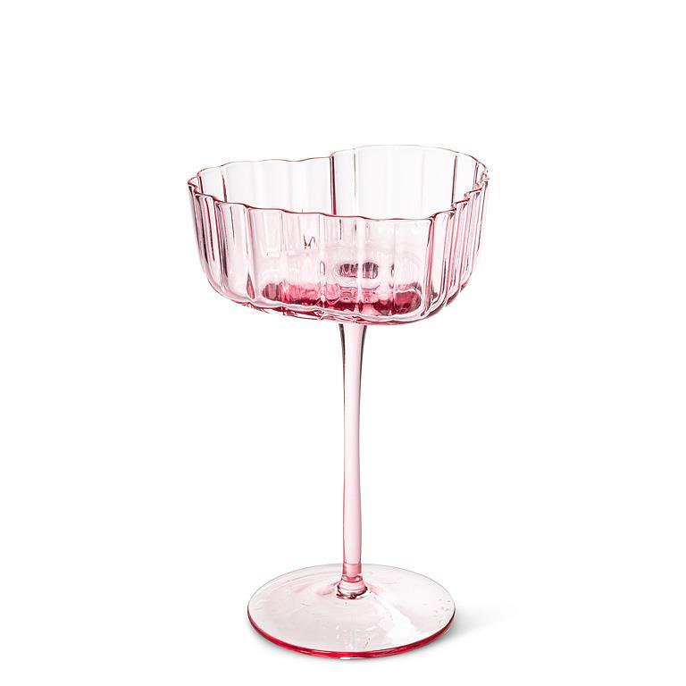 Verre à cœur côtelé