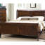 Grand lit traditionnel avec finition cerisier brun - tête de lit et rails inclus, style pour chambre à coucher sereine-908708175-908708171-908708170