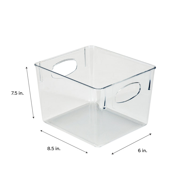 Simplify Plastic Decorative Basket, 6" H x 7.5" W x 8.5" D