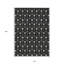 Tapis intérieur et extérieur lavable noir et ivoire 10 pi x 14 pi