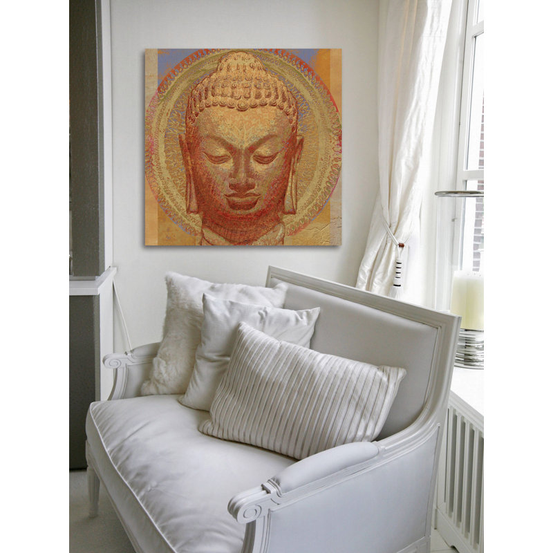 « bouddha i » par louise montillio, reproduction d’art sur toile tendue, H 32 po x l 32 po x P 1,5 po