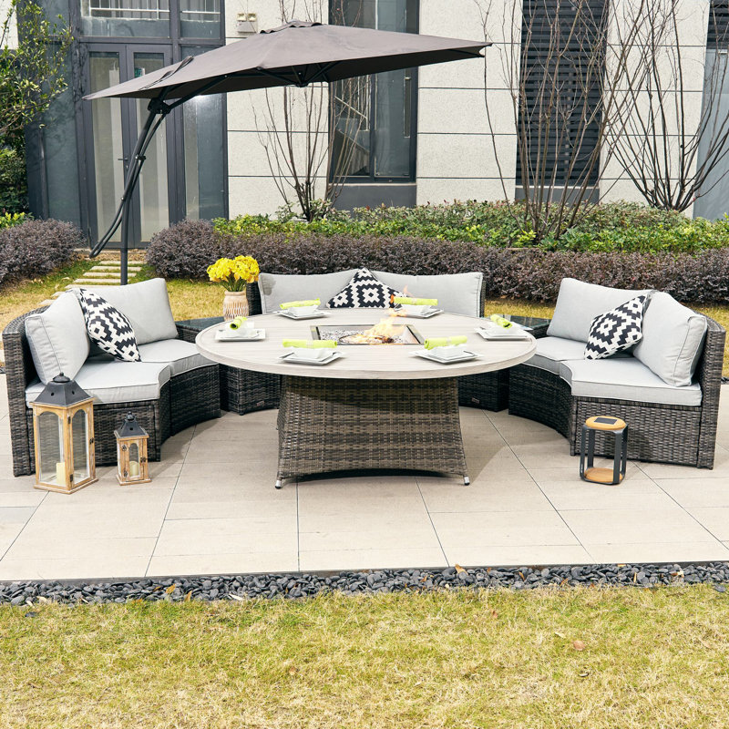 6 - Person Patio Conversation Sets with Cushions
