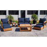 Chatsworth Outdoor 7 - Piece Teak Conversation Set