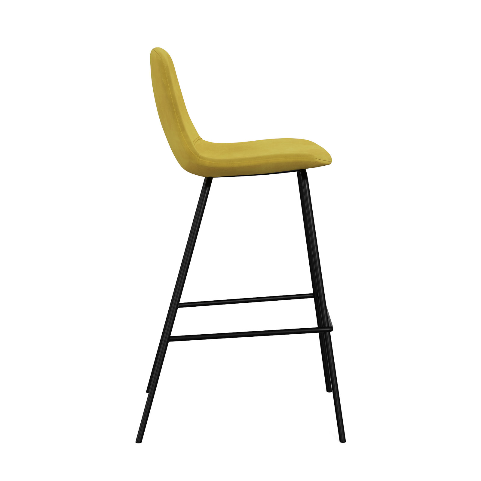 Kody Upholstered Bar & Counter Stool, Counter Stool (23.5" Seat Height), Bella Gold Performance Velvet