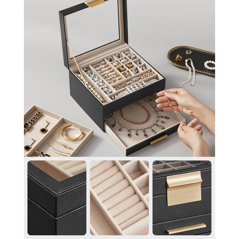 Jewellery Box +, Graphite Black/Gold