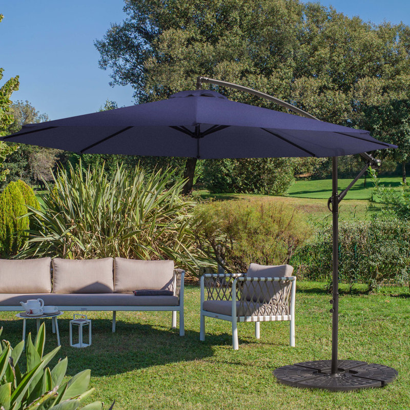 Parasol en porte-à-faux octogonal 9,8 pi Keilin, Bleu