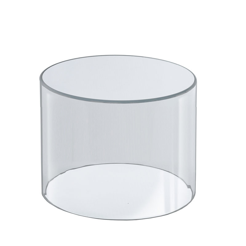 Clear Acrylic Cylinder Display, Plastic Round Container and Riser, 8"W x 8"H