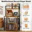 Record Player Stand With Vinyl Storage