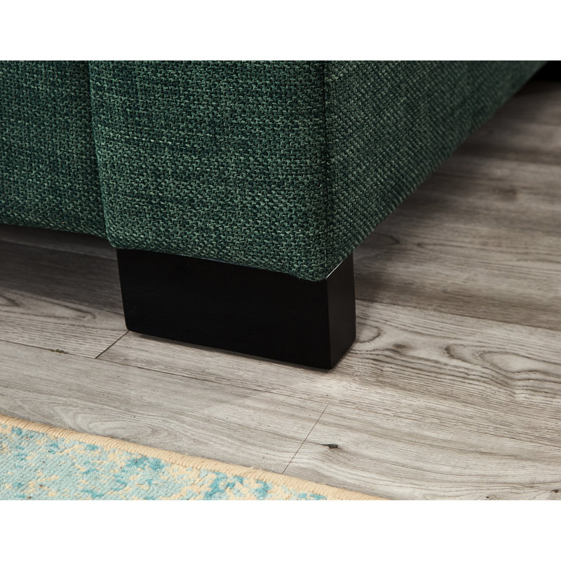 93,7 po moderne à 3 places avec accoudoirs carrés, porte-gobelet, rangement, coussin à ressorts hélicoïdaux et housse démontable, compartiment de rangement stable en bois massif, éponge confortable à haute densité