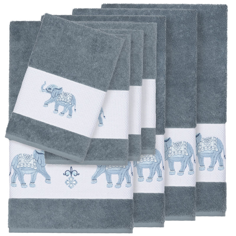 Ensemble de serviettes 8 pièces Quinn, Bleu sarcelle