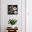 Key box, Opens to the left, 30x30x5, Black, Dandelions on a black background without a dot, 