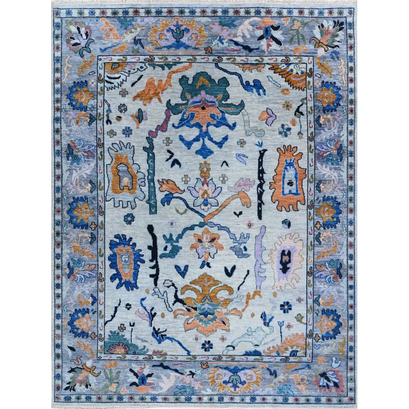 One-of-a-Kind Rectangle 8'10" X 11'8" New Age Area Rug Blue