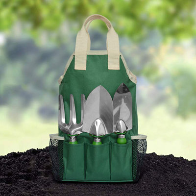 Ensemble d'outils de jardin - 11 pièces d'équipement de jardin avec sac fourre-tout réglable et tablier, outils de jardinage