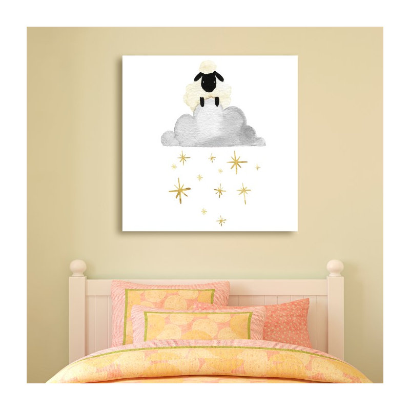 «Sheep Cloud and Stars», impression sur toile, H 30 po x l 30 po x 1,5 po
