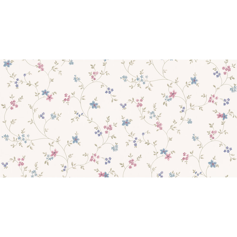 Maison Charme Petit Floral Motif 10.05m x 53cm Wallpaper Roll, Navy