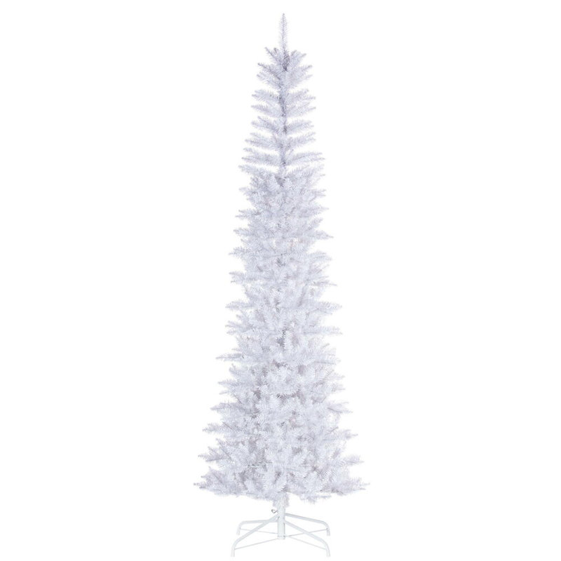 Arbre de Noël artificiel blanc non éclairé., 8.5'