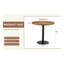 31.5" Round Dining Table with Dark Wood Grain & Annular Texture - Modern Pedestal Bistro Table for Small Spaces