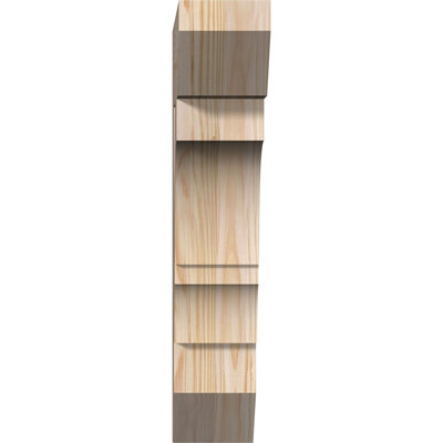 3 1/2"W x 14"D x 18"H Balboa Slat Smooth Bracket, Douglas Fir