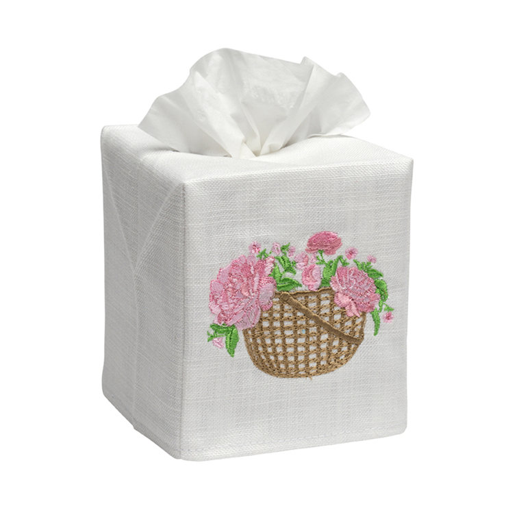 Linen Cubic Tissue Box Cover by Jacaranda Living