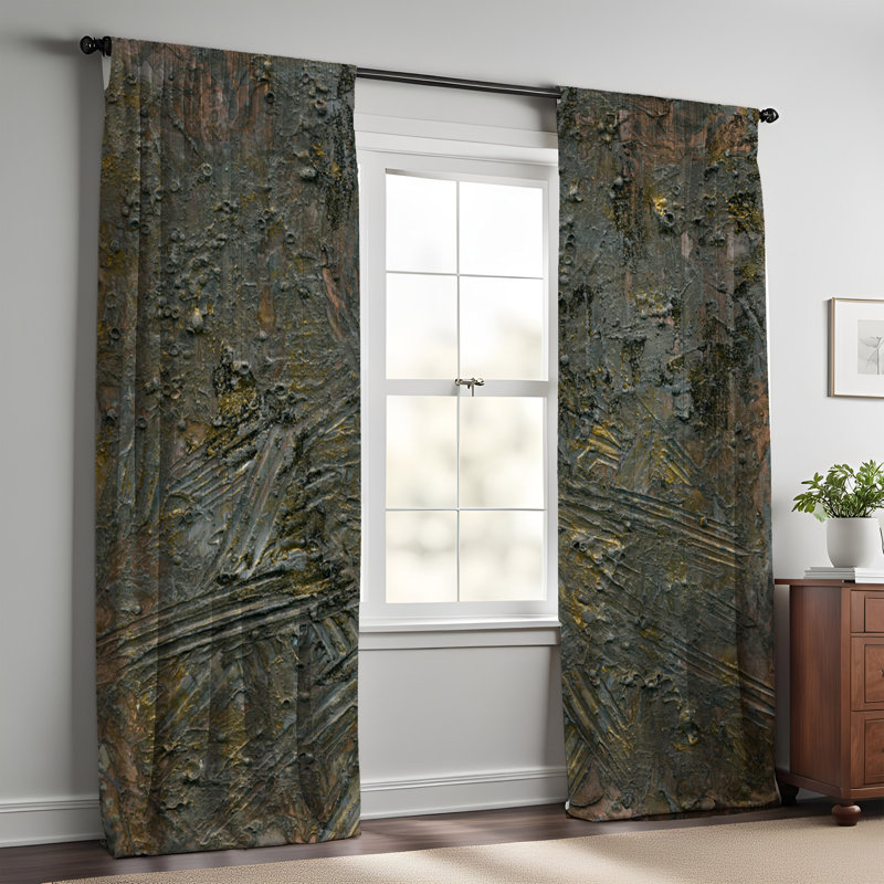 Paire de rideaux semi-transparents en polyester Sharnelle, L 20 po x H 52 po
