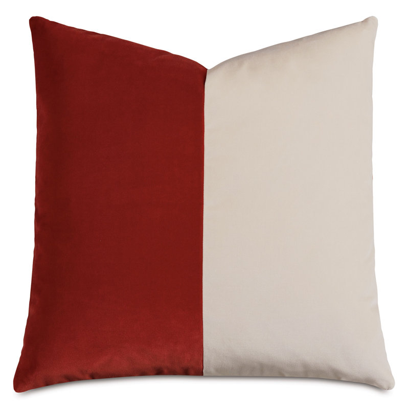 Studio 773 Lifestyle Velvet Square Pillow Cover & Insert, Rust/Ivory