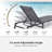 5-Position Adjustable Textilene Outdoor Chaise Lounge (Set of 2)-2014914746
