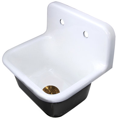 22" L X 18" W Wall Mount Service Sink with drain