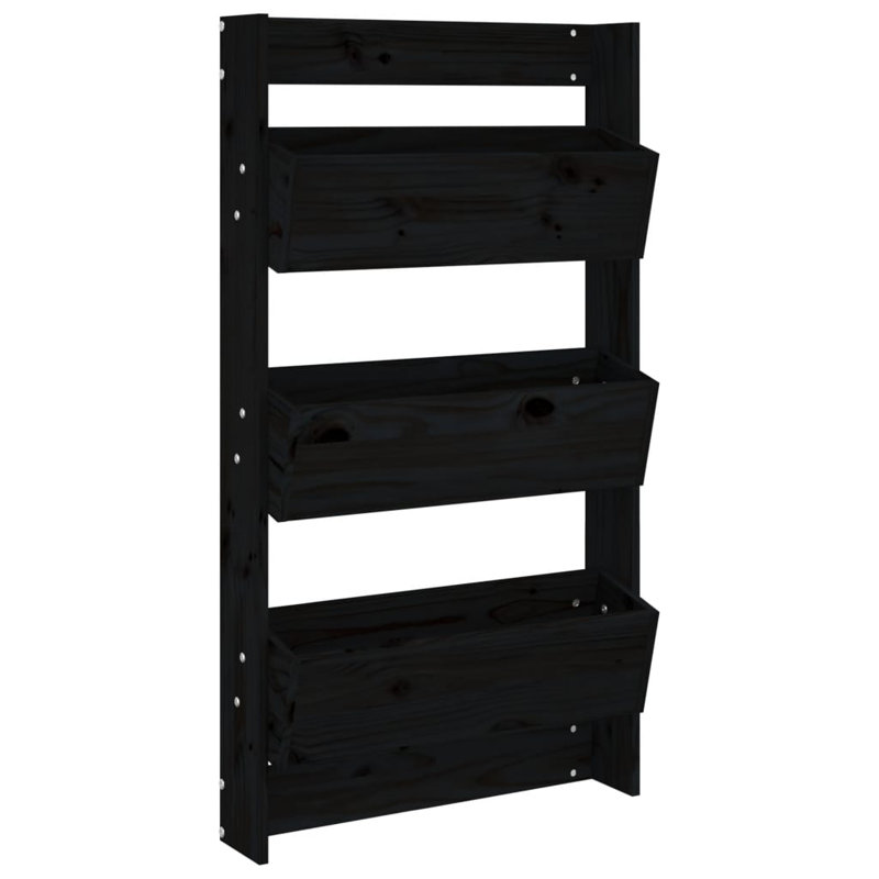 Philipston Wall Planter, 43.31" H x 23.62" W x 7.28" D, Black