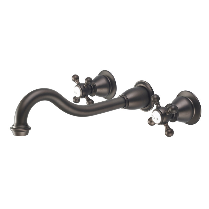 2-handle Bathroom Faucet, Cross Handles, Oil Rubbed Bronze
