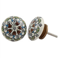 Oversized Hand Painted 1.75" Diameter Mushroom Knob