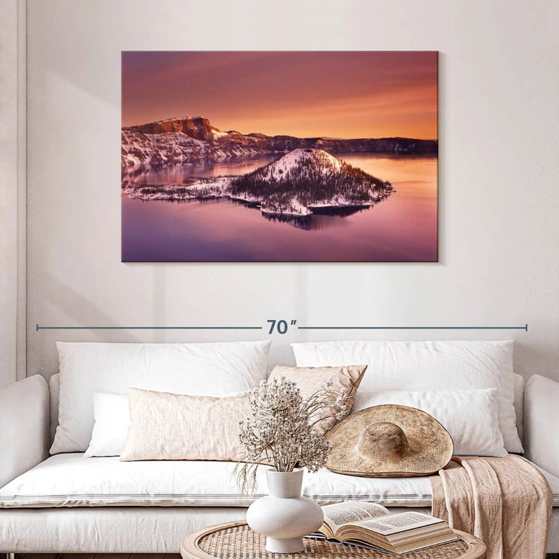 Alvord Wizard Island In Winter, 30" H x 45" W