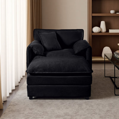 Fauteuil inclinable surdimensionné de 57,48 po avec repose-pieds mobile - méridienne rembourrée en chenille douce pour le salon ou la chambre à coucher, combinaison de bricolage