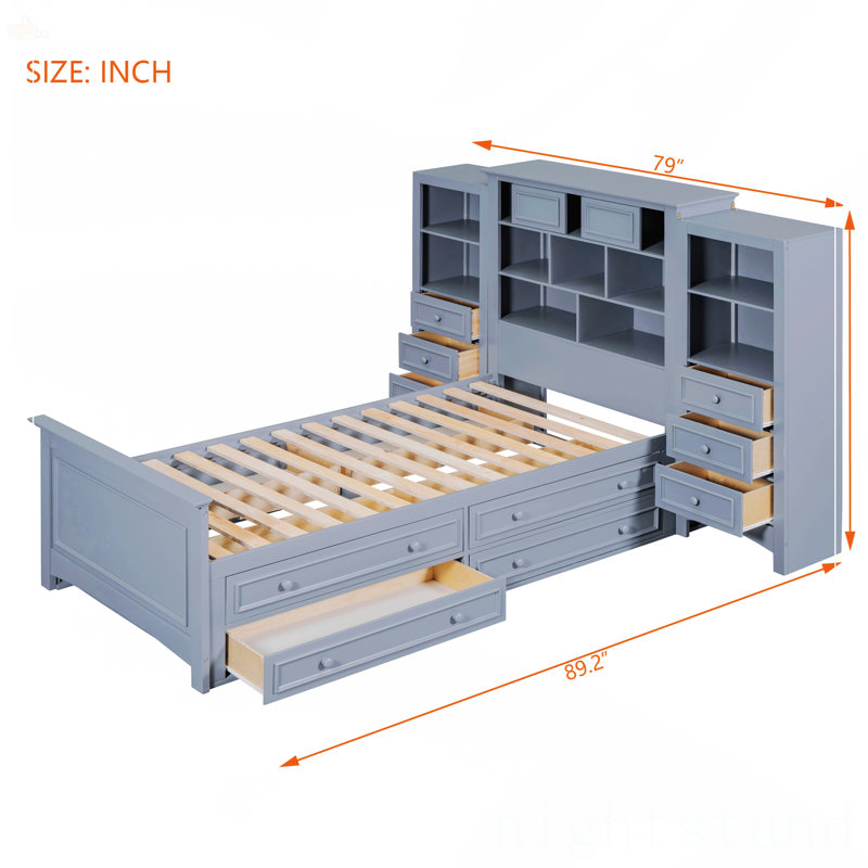 Lit plateforme simple en bois